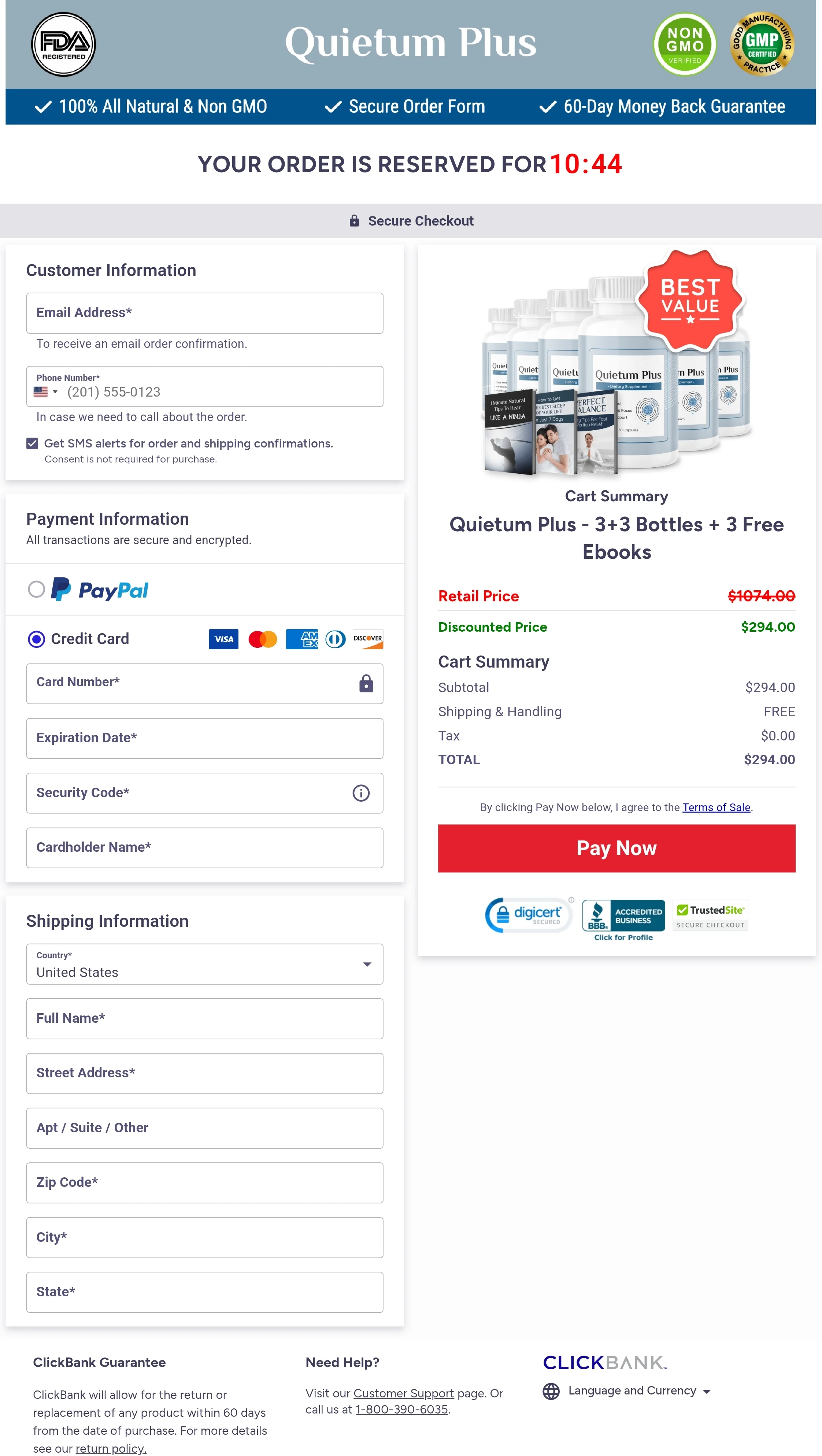 EchoFree order form